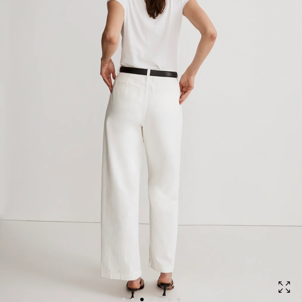 Madewell The Harlow Wide-Leg Jean in Tile White - Picture 3 of 6